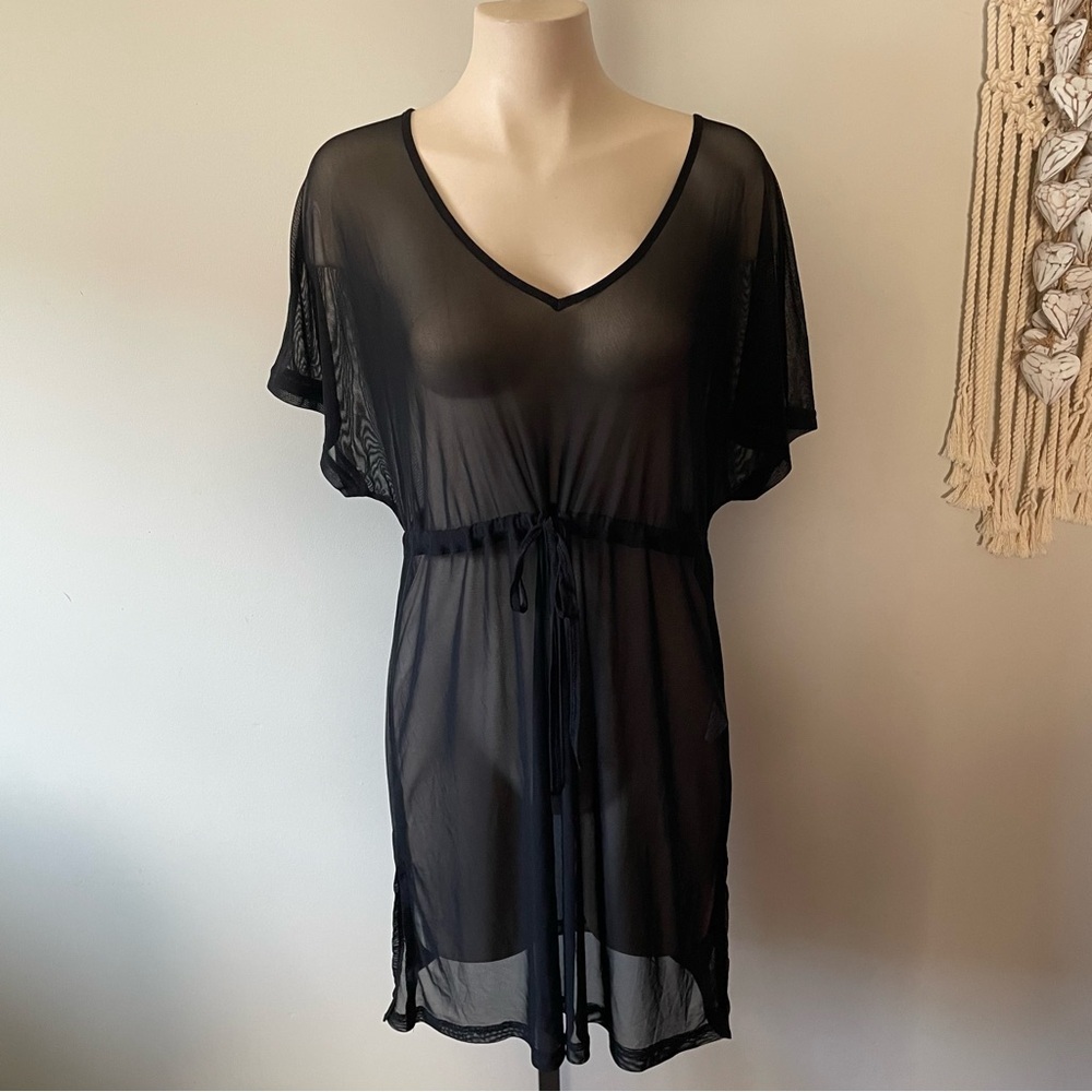 Aamilife Mesh Sheer Coverup Beach Dress Goth Gothic Size Medium